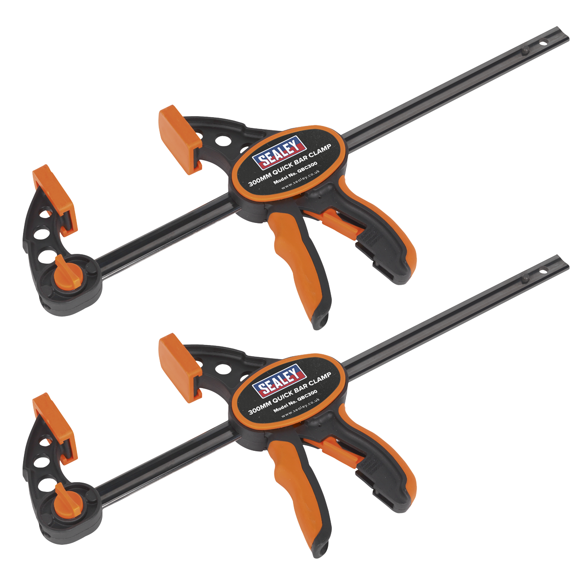 Quick Bar Clamp 300mm 2pc Set Sealey Tools UK Jawel Tools